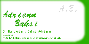 adrienn baksi business card